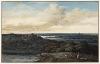 R+ 019
<br/>
Panoramisch rivierlandschap
<br/>
<em>Battem, Gerrit (1636-1684)</em>
